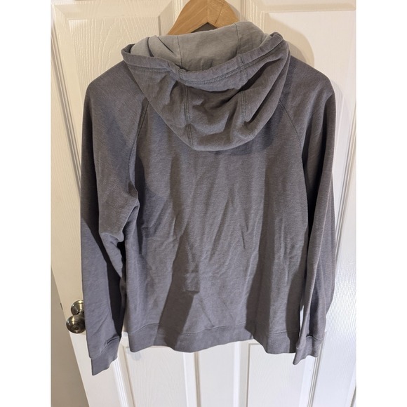 The North Face Women's Gray Hoodie Size Large Cotton Polyester Blend Pullover - Picture 3 of 5